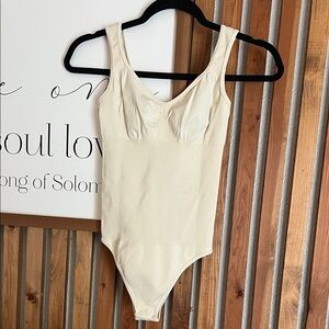 Chic Cream Sleeveless Bodysuit
